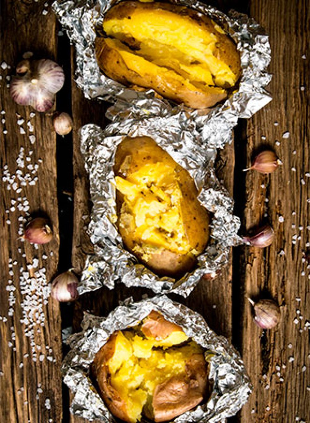 Folienkartoffel mit Kartoffelcreme